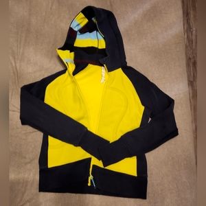 Lululemon ColorBlock Zip up Logo Hoodie Jacket size 10